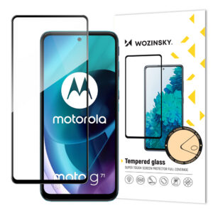 Wozinsky grūdintas stiklas, pilnai klijuojamas itin tvirtas ekrano apsauginis sluoksnis, pilnai padengtas rėmeliu, tinka Motorola Moto G71 5G juodai