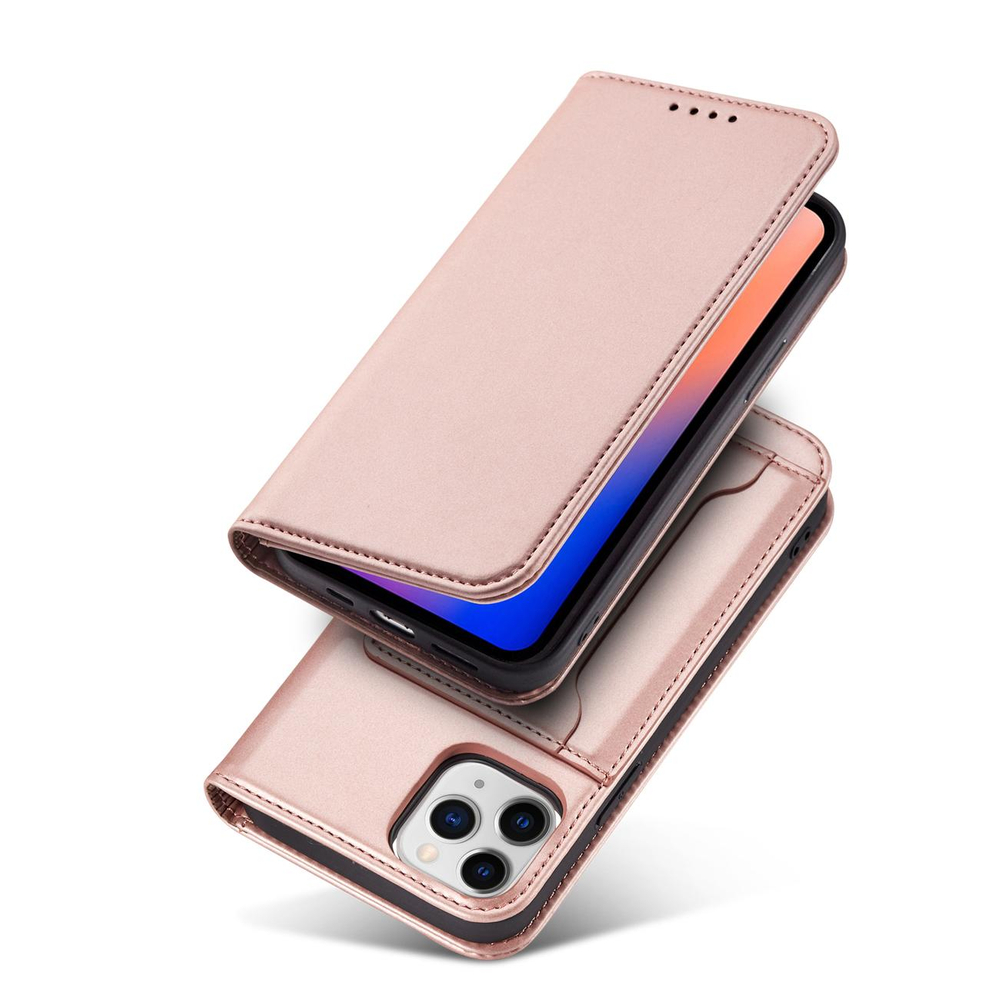 Dėklas-piniginė iPhone 12 Pro Max – rožinis
