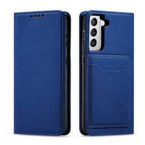 Magnet Card Case dėklas Samsung Galaxy S22+ – mėlynas