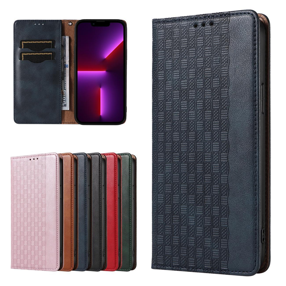 Magnetinis dėklas iPhone 12 Pro Max – mėlynas, su pinigine