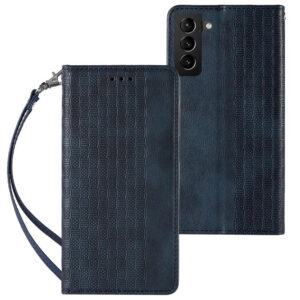Magnet Strap dėklas-piniginė Samsung Galaxy S22+ – mėlynas