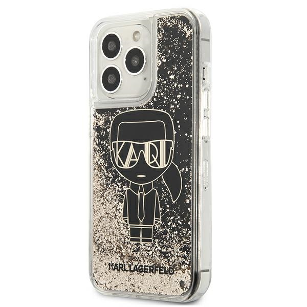 Karl Lagerfeld Liquid Glitter dėklas iPhone 13 Pro Max – juodas