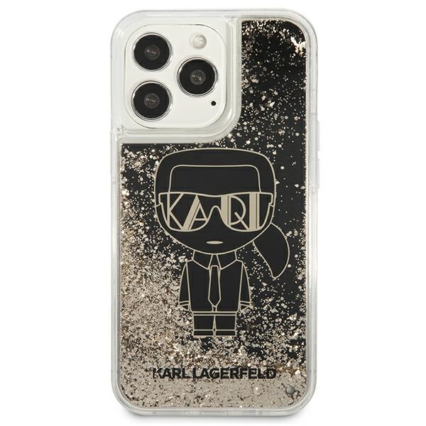 Karl Lagerfeld Liquid Glitter dėklas iPhone 13 Pro Max – juodas