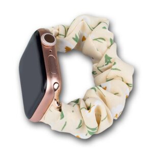 Tekstilinis Apple Watch dirželis 42/44/45mm apyrankė elastinga juosta - geltona