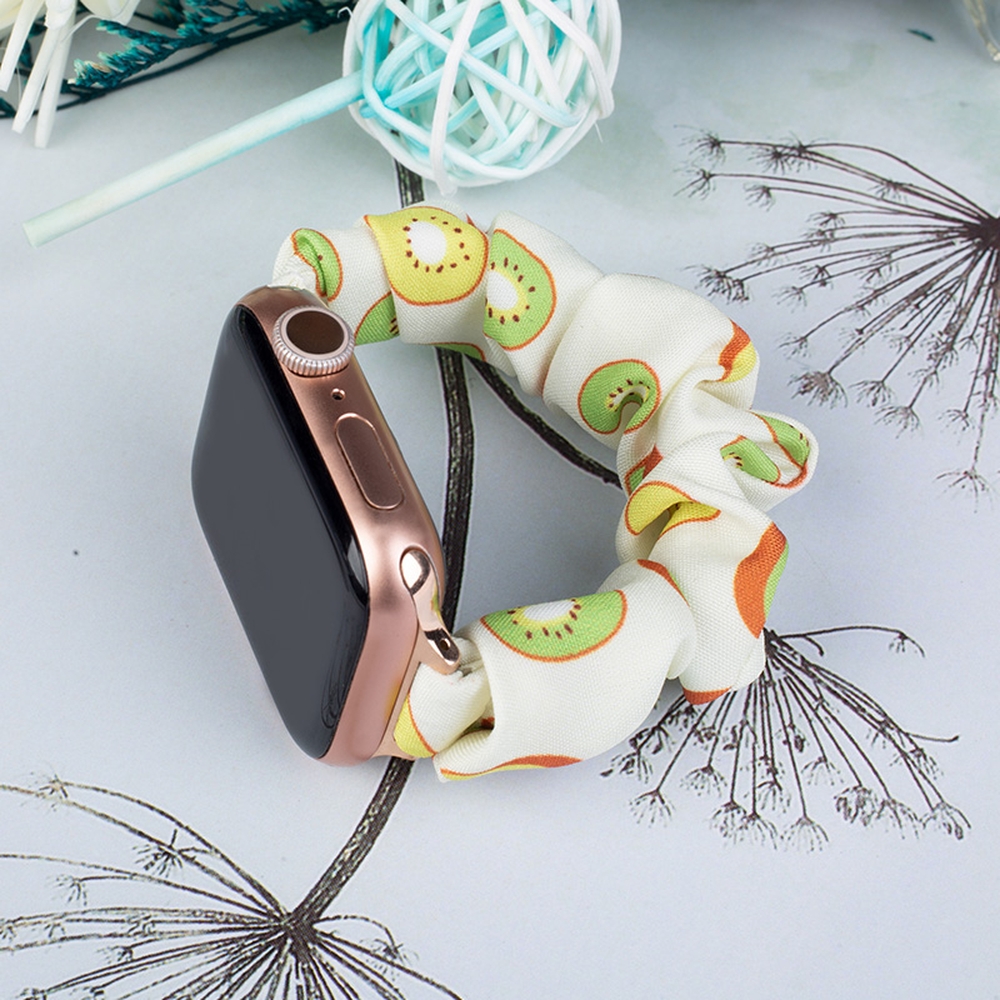 Audinė juosta Apple Watch 42 / 44 / 45 mm dirželis apyrankė guminė juosta – kivio spalvos