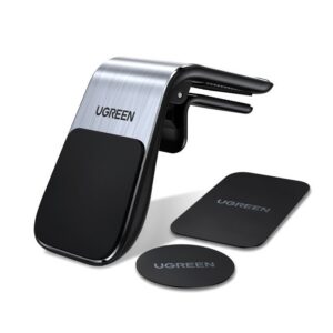 Ugreen magnetinis automobilinis laikiklis ventiliacijos grotelėms, sidabrinis (LP290)