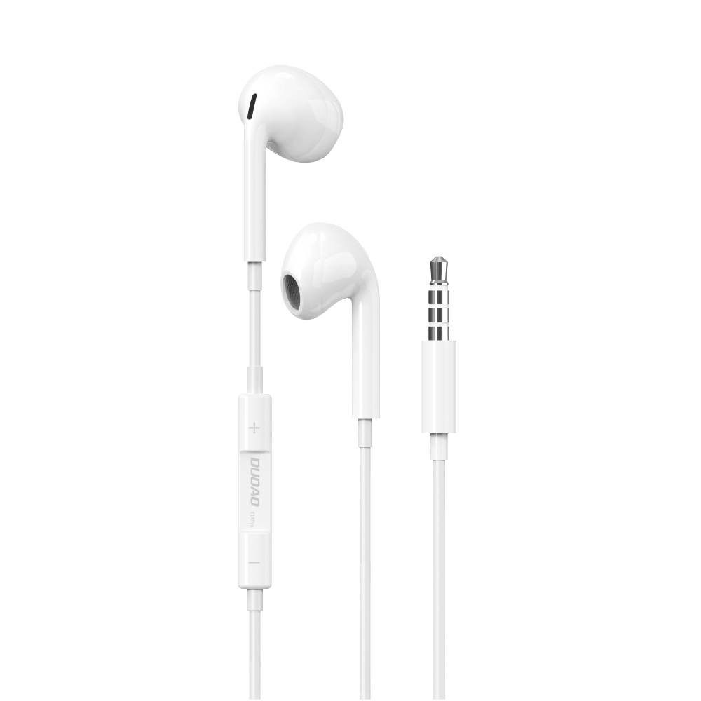 Dudao į ausis įdedamos ausinės su 3,5 mm mini lizdo jungtimi balta (X14PRO)
