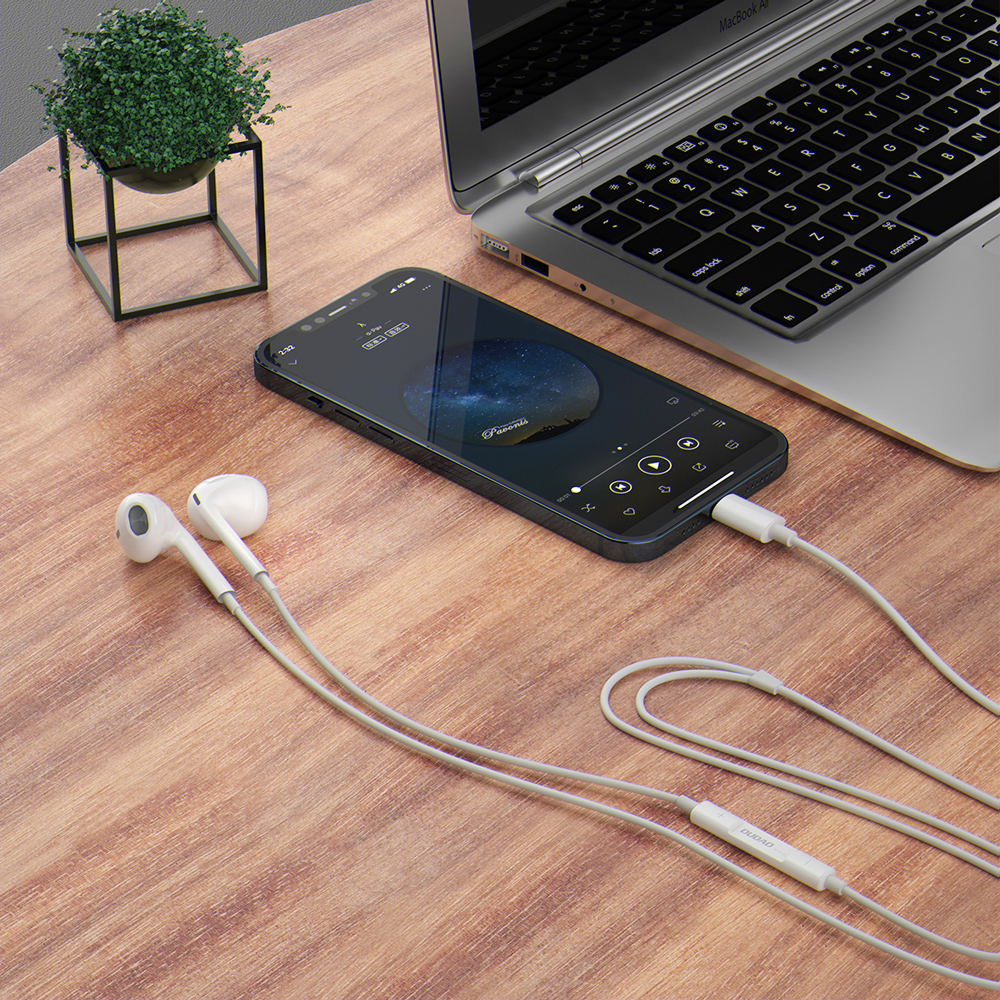 Dudao vidinės ausinės su USB Type-C jungtimi - baltos (X14PROT)
