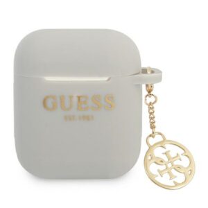 Guess silikoninis dėklas AirPods 1/2 – pilkas