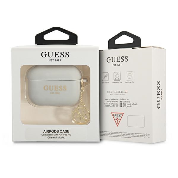 Guess silikoninis dėklas AirPods Pro – pilkas, Charm 4G