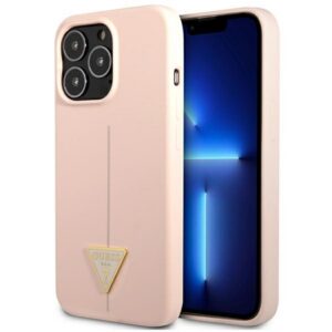 Guess silikoninis dėklas iPhone 13/13 Pro – rožinis