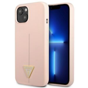 Guess silikoninis dėklas iPhone 13 mini – rožinis