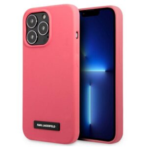 Karl Lagerfeld silikoninis dėklas iPhone 13/13 Pro – fuksija