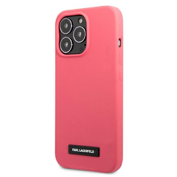 Karl Lagerfeld silikoninis dėklas iPhone 13/13 Pro – fuksija