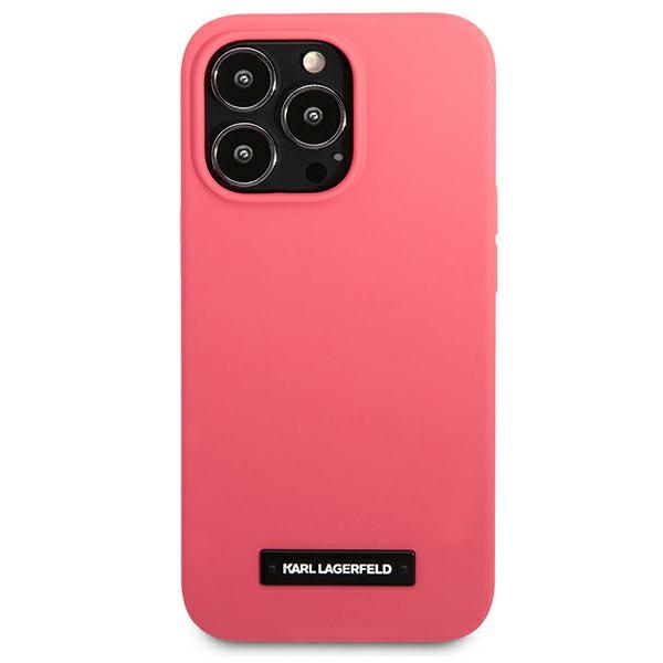 Karl Lagerfeld silikoninis dėklas iPhone 13/13 Pro – fuksija