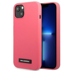 Karl Lagerfeld silikoninis dėklas iPhone 13 mini – fuksija