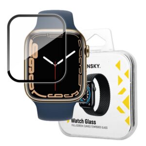 Wozinsky Watch Glass apsauginis stiklas Apple Watch 45 mm – juodas