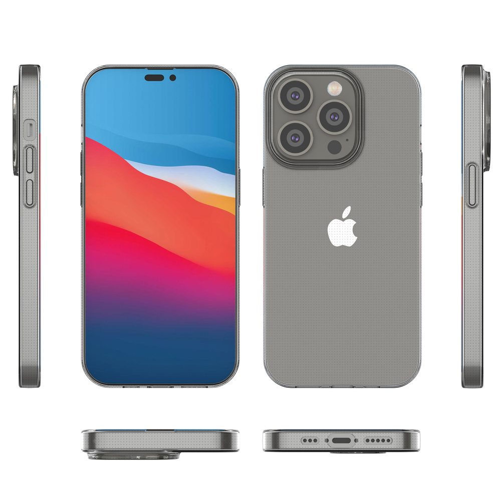 Skaidrus itin plonas TPU dėklas iPhone 14 Pro