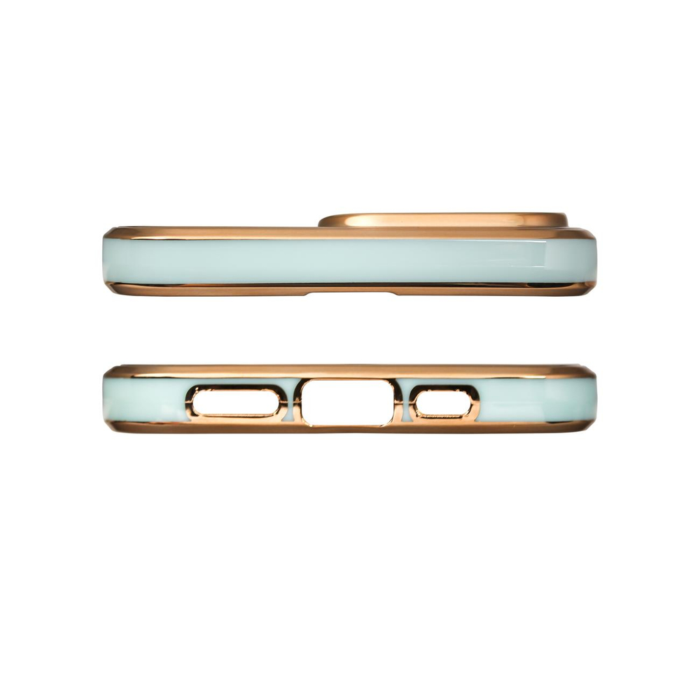 Lighting Color dėklas iPhone 12 Pro Max – mėtų, auksiniai kraštai