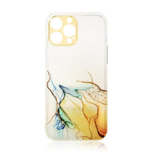 Skaidrus TPU dėklas Xiaomi Redmi Note 11 Pro – oranžinis marmuras