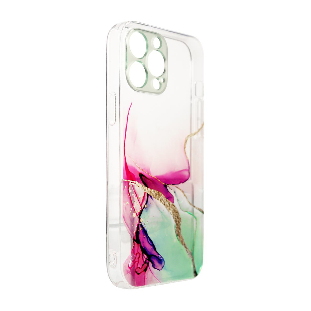 Skaidrus marmuro rašto dėklas iPhone 12 Pro Max – mėtinis