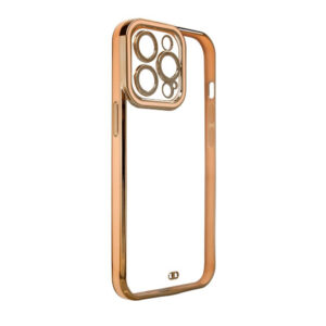 Skaidrus TPU dėklas Samsung Galaxy A12 5G – auksinis rėmelis