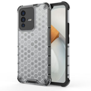 Honeycomb dėklas armored dangtelis su gel frame skirtas Vivo V23 5G skaidriai