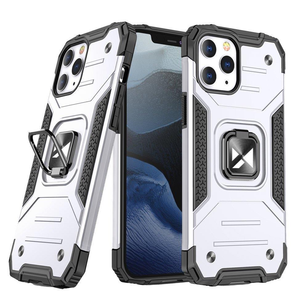 Wozinsky Ring Armor dėklas iPhone 14 Pro – sidabrinis