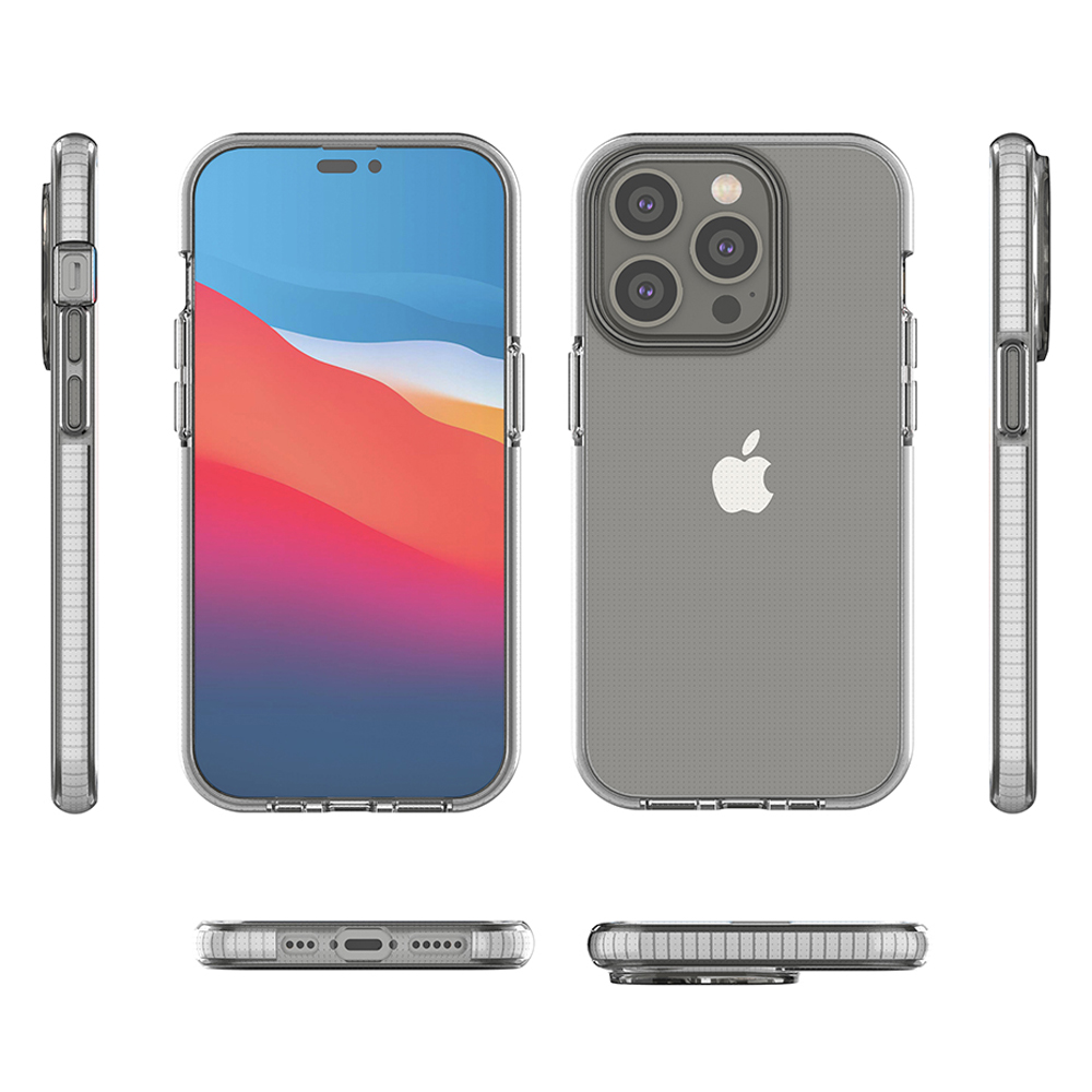 Skaidrus TPU dėklas iPhone 14 Pro – šviesiai mėlynas