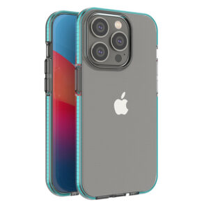 Skaidrus TPU dėklas iPhone 14 Pro – šviesiai mėlynas