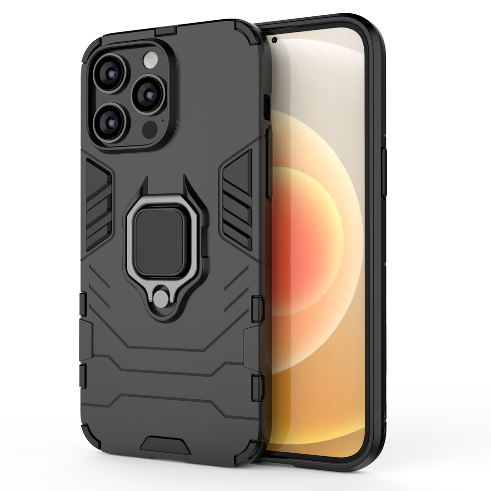 Ring Armor magnetinis dėklas iPhone 14 Pro Max – juodas