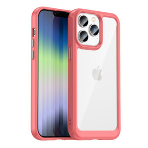 Outer Space hibridinis dėklas iPhone 14 Pro – raudonas