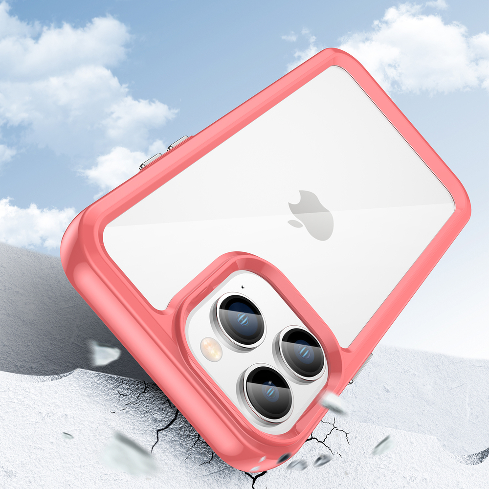 Outer Space hibridinis dėklas iPhone 14 Pro – raudonas
