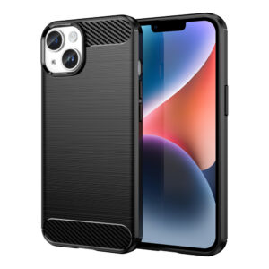 Carbon TPU dėklas iPhone 14 Plus – juodas