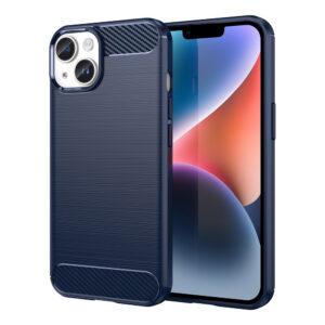 KAMA Carbon dėklas iPhone 14 Plus – mėlynas