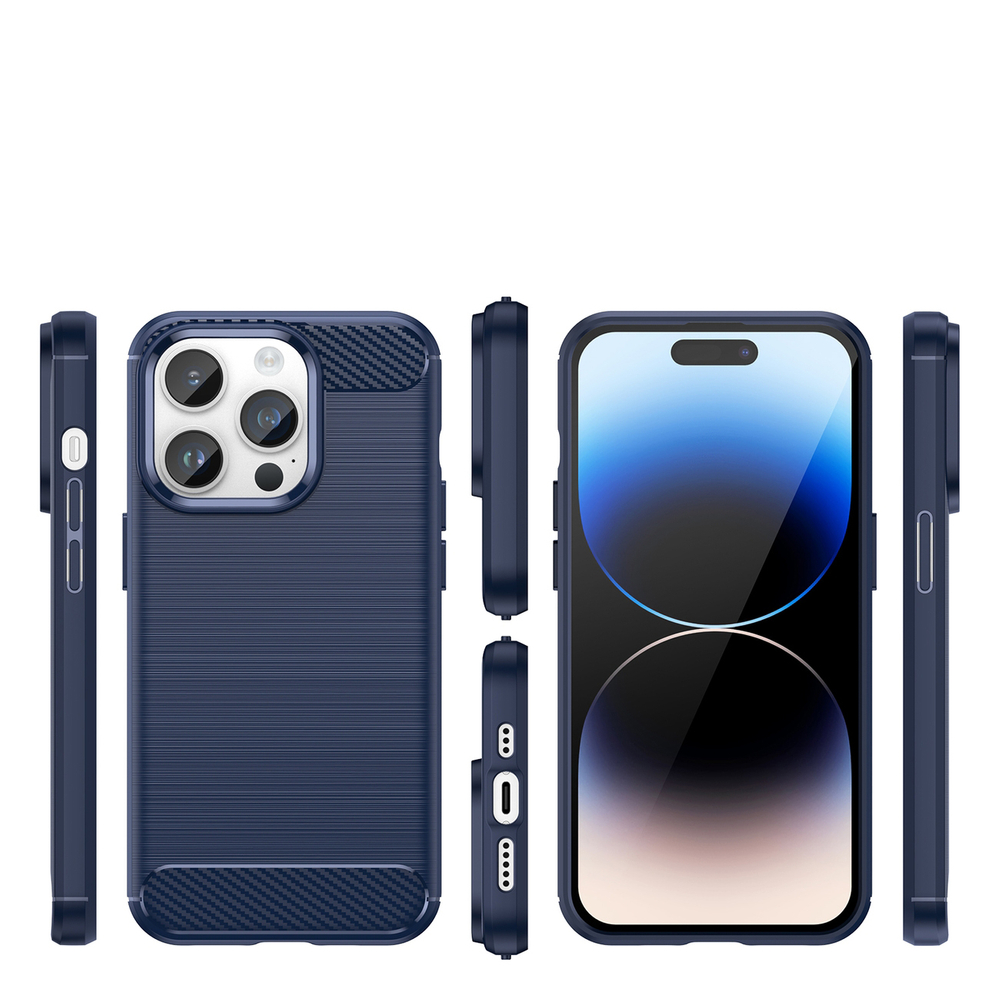 Anglies rašto TPU dėklas iPhone 14 Pro Max – mėlynas