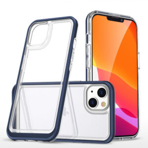 Skaidrus Clear 3in1 dėklas iPhone 14 – mėlynas