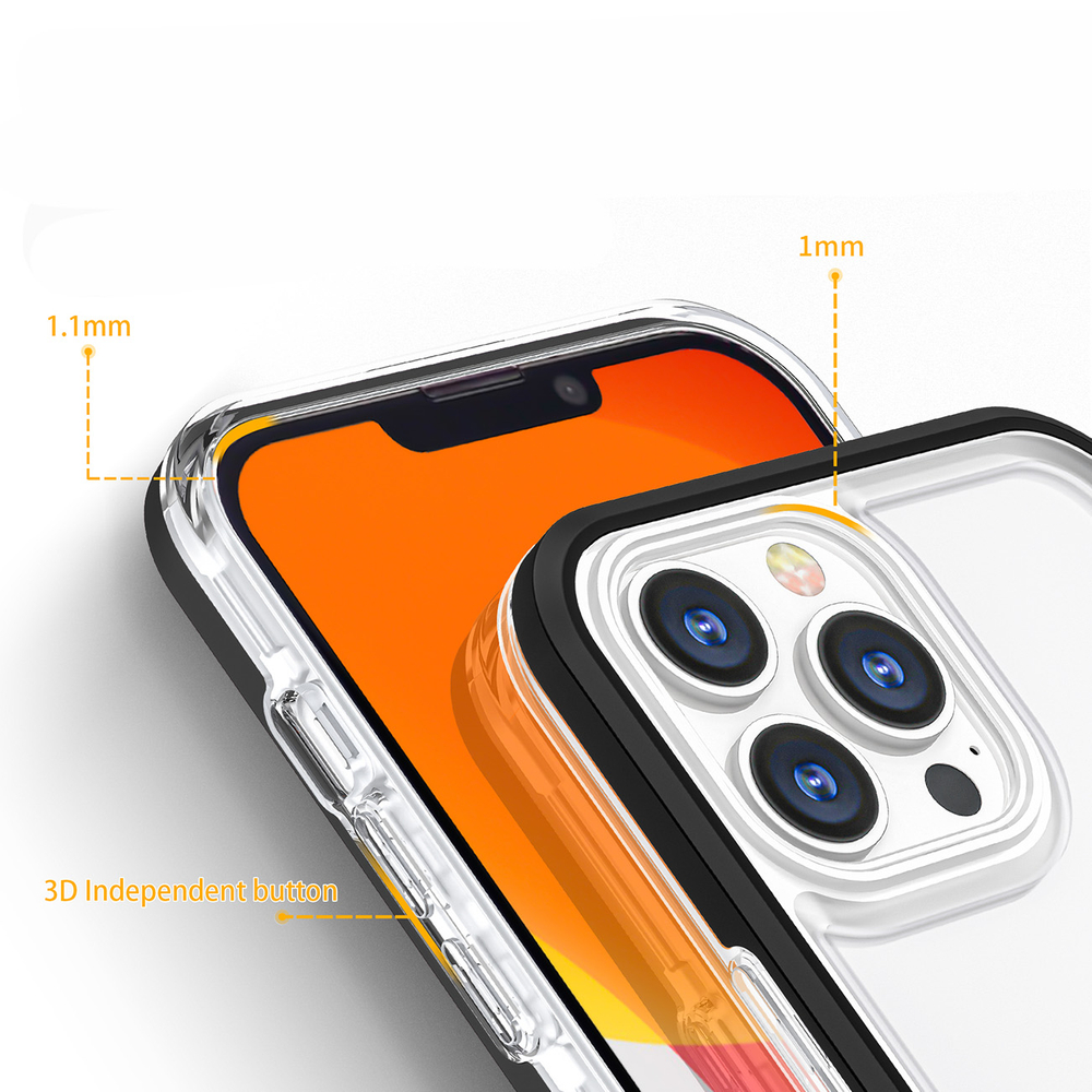 Skaidrus Clear 3in1 dėklas iPhone 14 – mėlynas