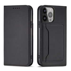 Magnetinis dėklas-piniginė iPhone 14 Pro – juodas