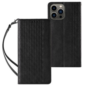 Magnetinis dėklas iPhone 14 su pinigine – juodas