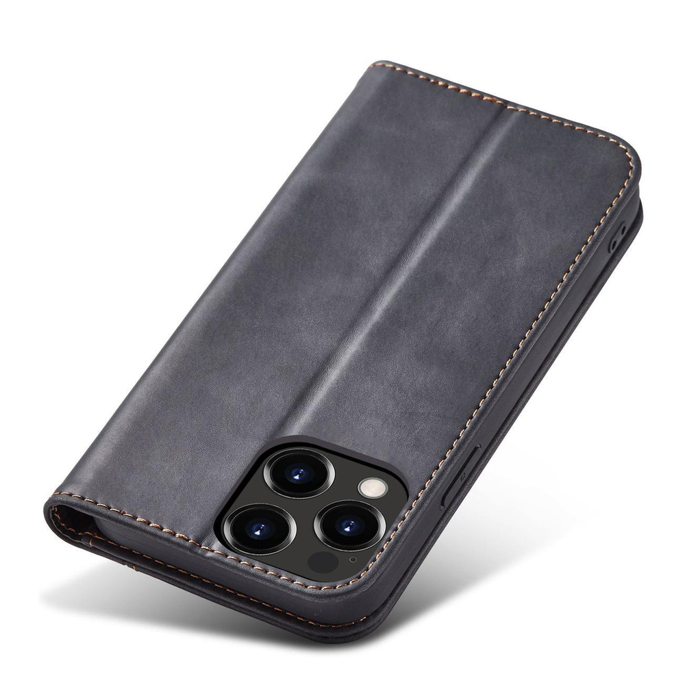 Magnet Fancy dėklas iPhone 14 Pro – juodas, piniginė