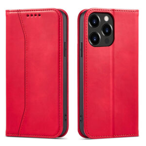Magnet Fancy Case dėklas iPhone 14 Pro – raudonas