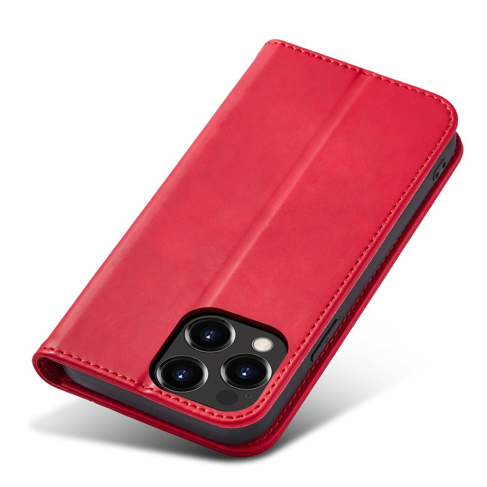 Magnet Fancy Case dėklas iPhone 14 Pro – raudonas