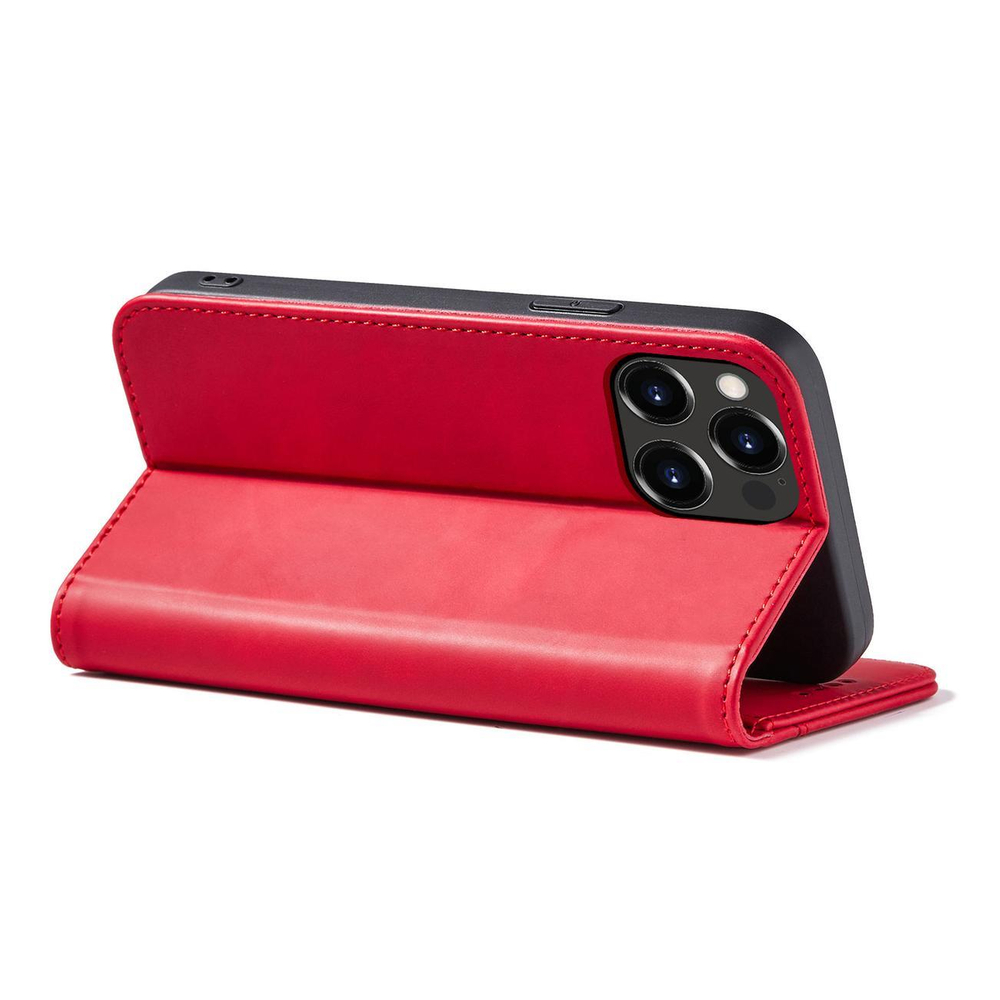 Magnet Fancy Case dėklas iPhone 14 Pro – raudonas