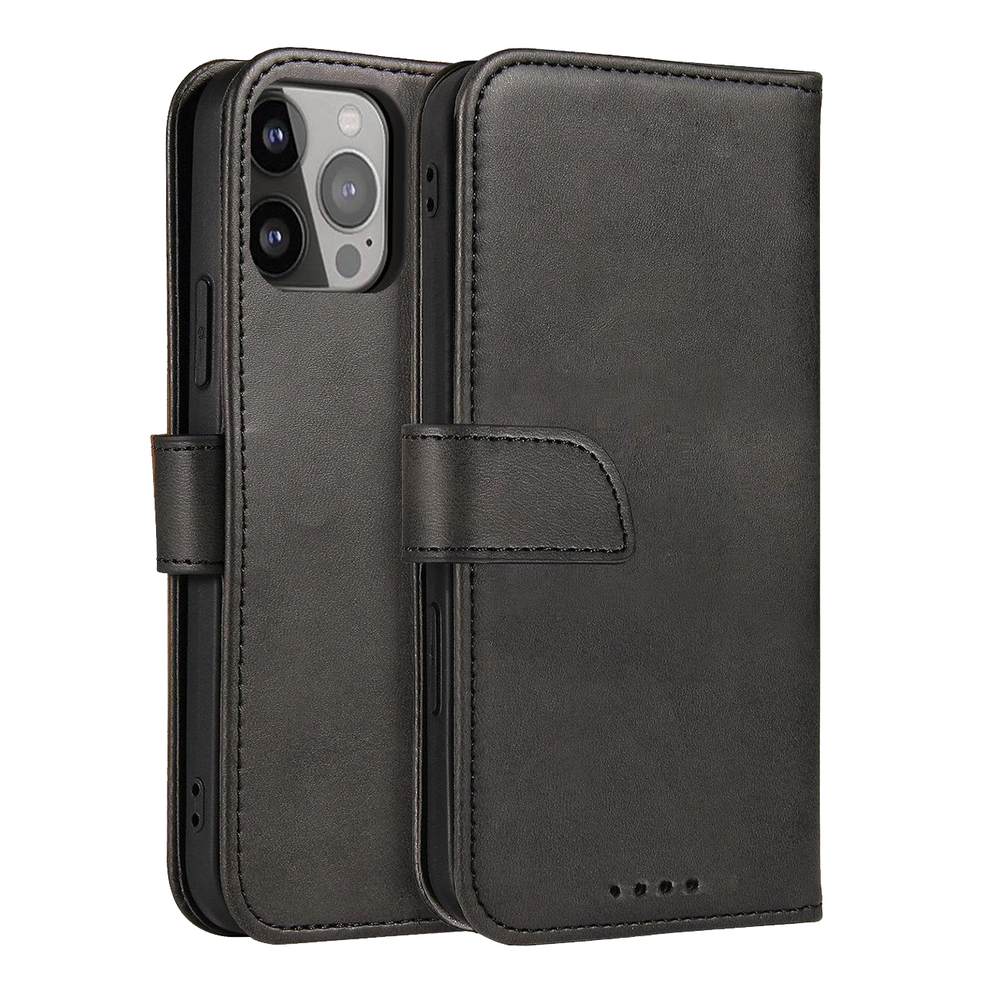 Magnetinis atverčiamas dėklas iPhone 14 Max – juodas