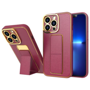 Kickstand dėklas iPhone 13 Pro – raudonas, su stovu