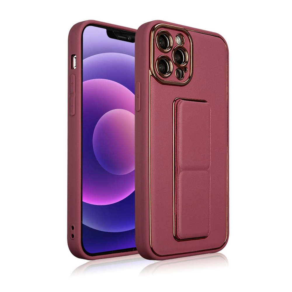 Kickstand dėklas iPhone 13 Pro – raudonas, su stovu