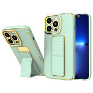 Silikoninis dėklas su stovu Samsung Galaxy A13 – žalias