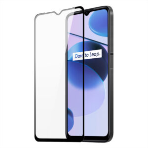 Dux Ducis 9D grūdintas stiklas Realme C35 – juodas