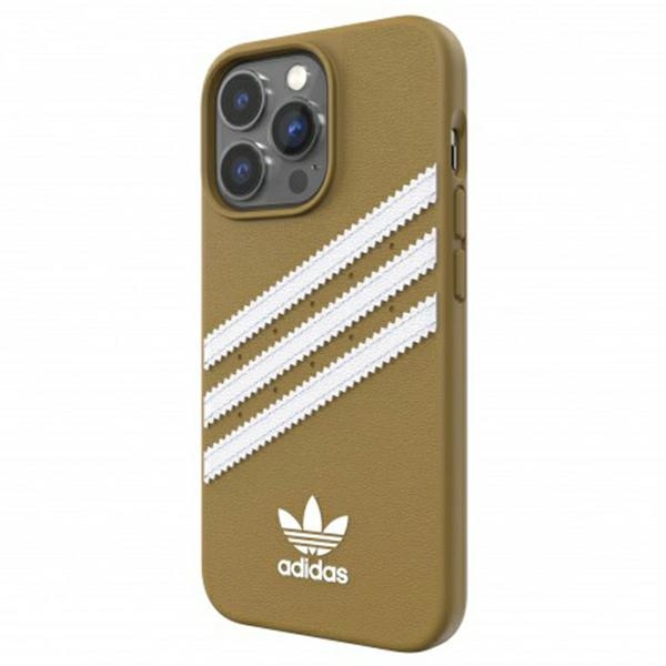 Adidas dėklas iPhone 13/13 Pro – smėlio ir auks.